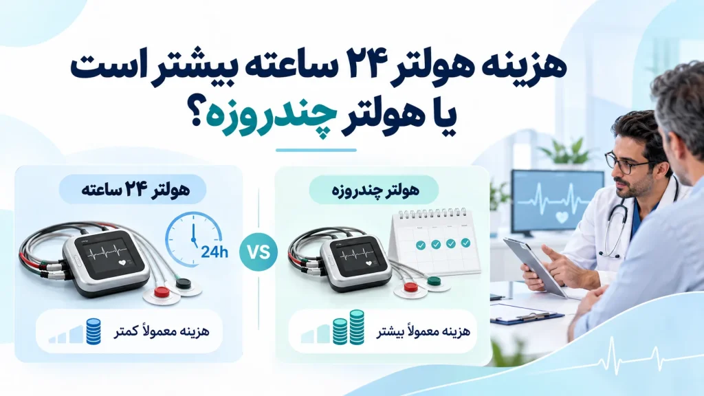 هزینه هولتر ۲۴ ساعته بیشتر است یا هولتر چندروزه؟
